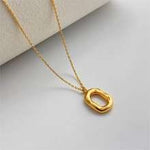 Load image into Gallery viewer, Dainty Oval Ring Necklace
