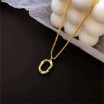 Load image into Gallery viewer, Dainty Oval Ring Necklace
