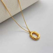 Dainty Oval Ring Necklace