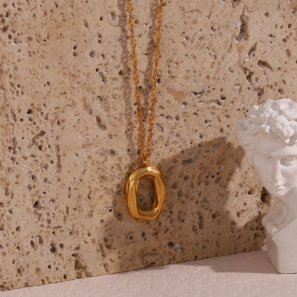 Dainty Oval Ring Necklace