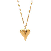 Solid Love Heart Pendant Necklace